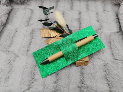 Kugelschreiber personalisiert Kleines Dankeschön 5 Glitzerfarben Glamour Geschenk Bambus individueller Gravur