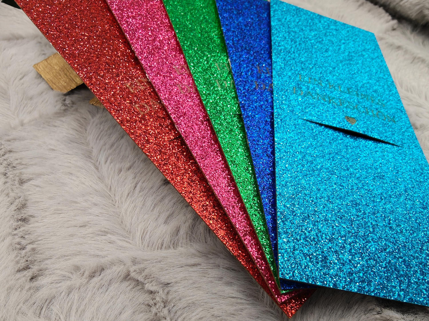 Kugelschreiber personalisiert Kleines Dankeschön 5 Glitzerfarben Glamour Geschenk Bambus individueller Gravur