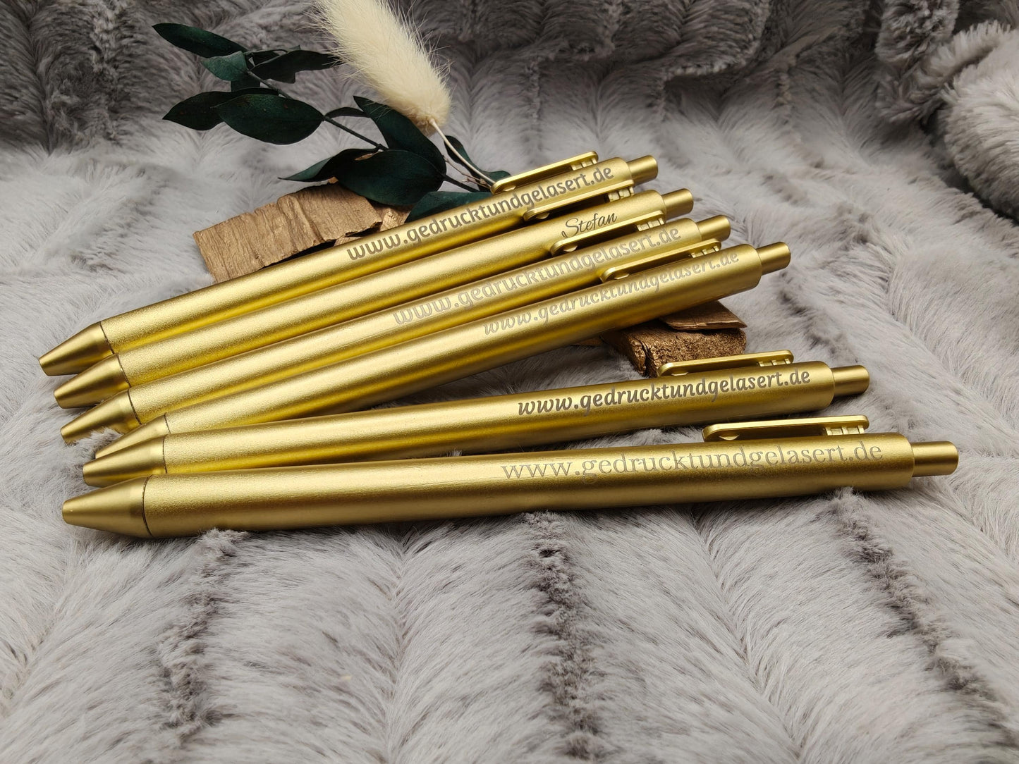 Kugelschreiber personalisiert Gold mit Gravur Kuli Stift Holz Gastgeschenk Geschenk
