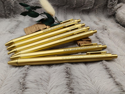 Kugelschreiber personalisiert Gold mit Gravur Kuli Stift Holz Gastgeschenk Geschenk