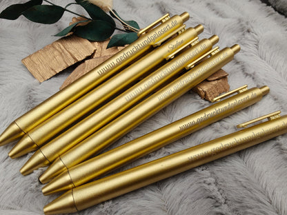Kugelschreiber personalisiert Gold mit Gravur Kuli Stift Holz Gastgeschenk Geschenk