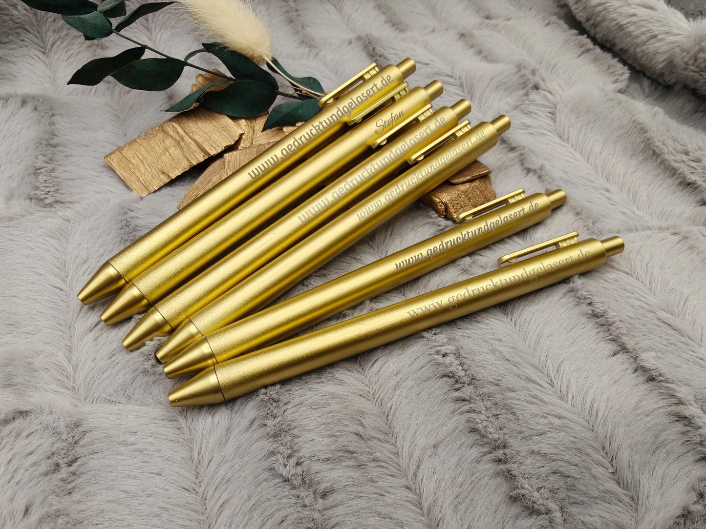 Kugelschreiber personalisiert Gold mit Gravur Kuli Stift Holz Gastgeschenk Geschenk