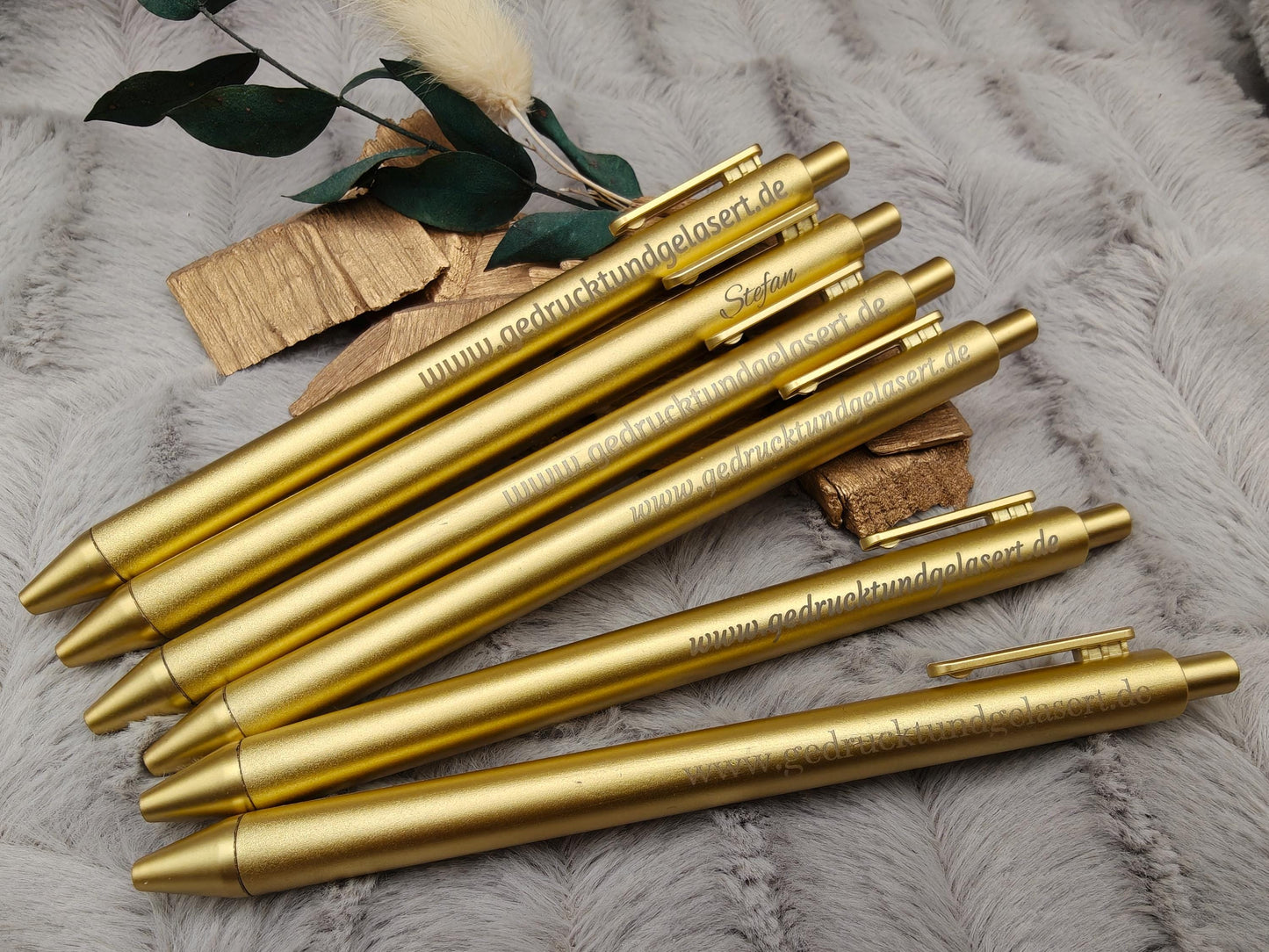 Kugelschreiber personalisiert Gold mit Gravur Kuli Stift Holz Gastgeschenk Geschenk