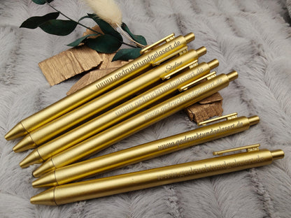 Kugelschreiber personalisiert Gold mit Gravur Kuli Stift Holz Gastgeschenk Geschenk
