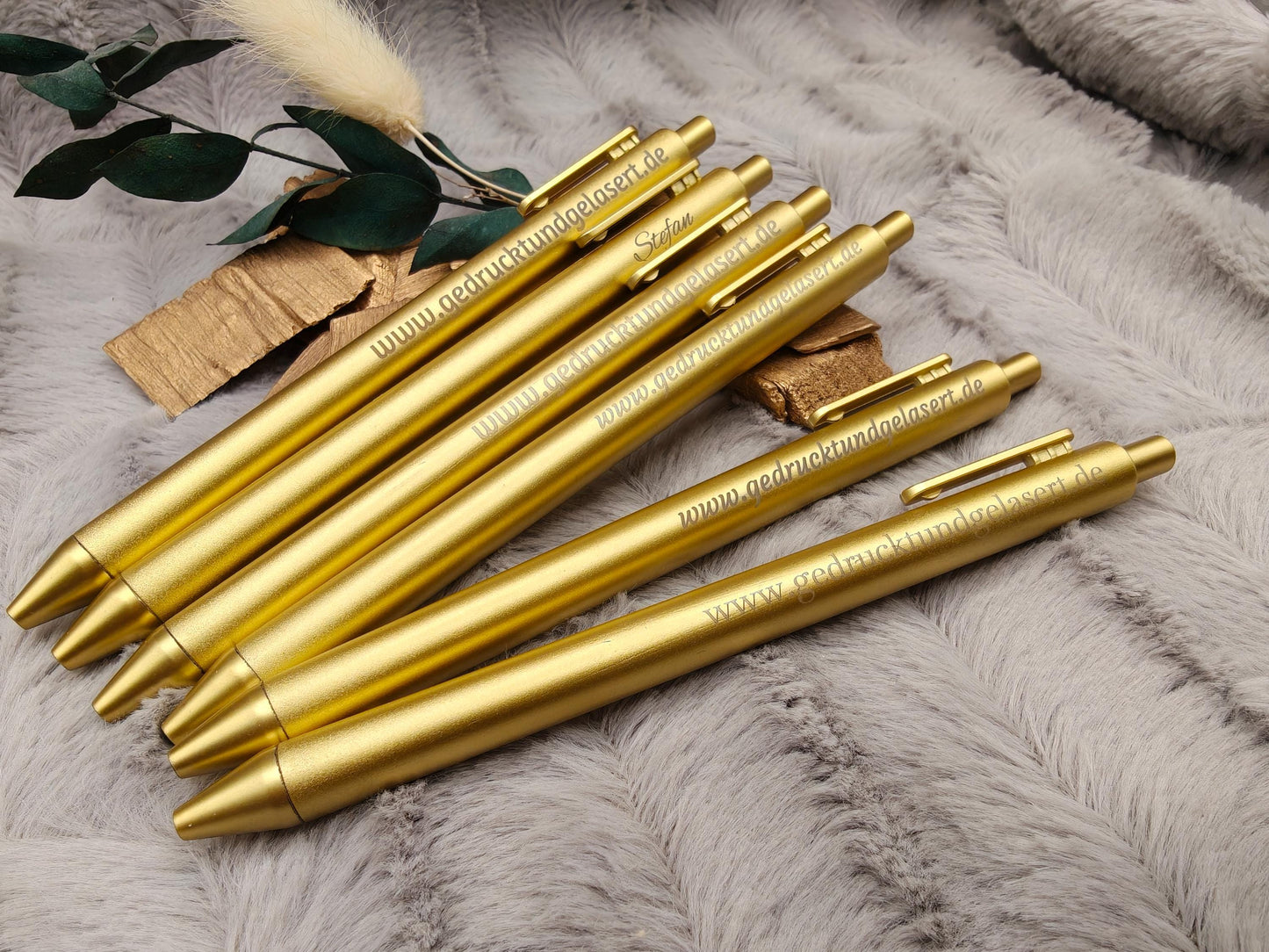 Kugelschreiber personalisiert Gold mit Gravur Kuli Stift Holz Gastgeschenk Geschenk