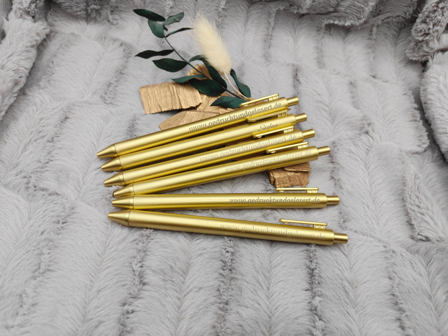 Kugelschreiber personalisiert Gold mit Gravur Kuli Stift Holz Gastgeschenk Geschenk