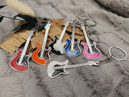Schlüsselanhänger personalisiert Gitarre mit Gravur 70x26x1,6mm Geschenk