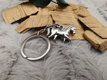 Schlüsselanhänger personalisiert Pferd Pony Metall mit individueller Gravur Geschenk