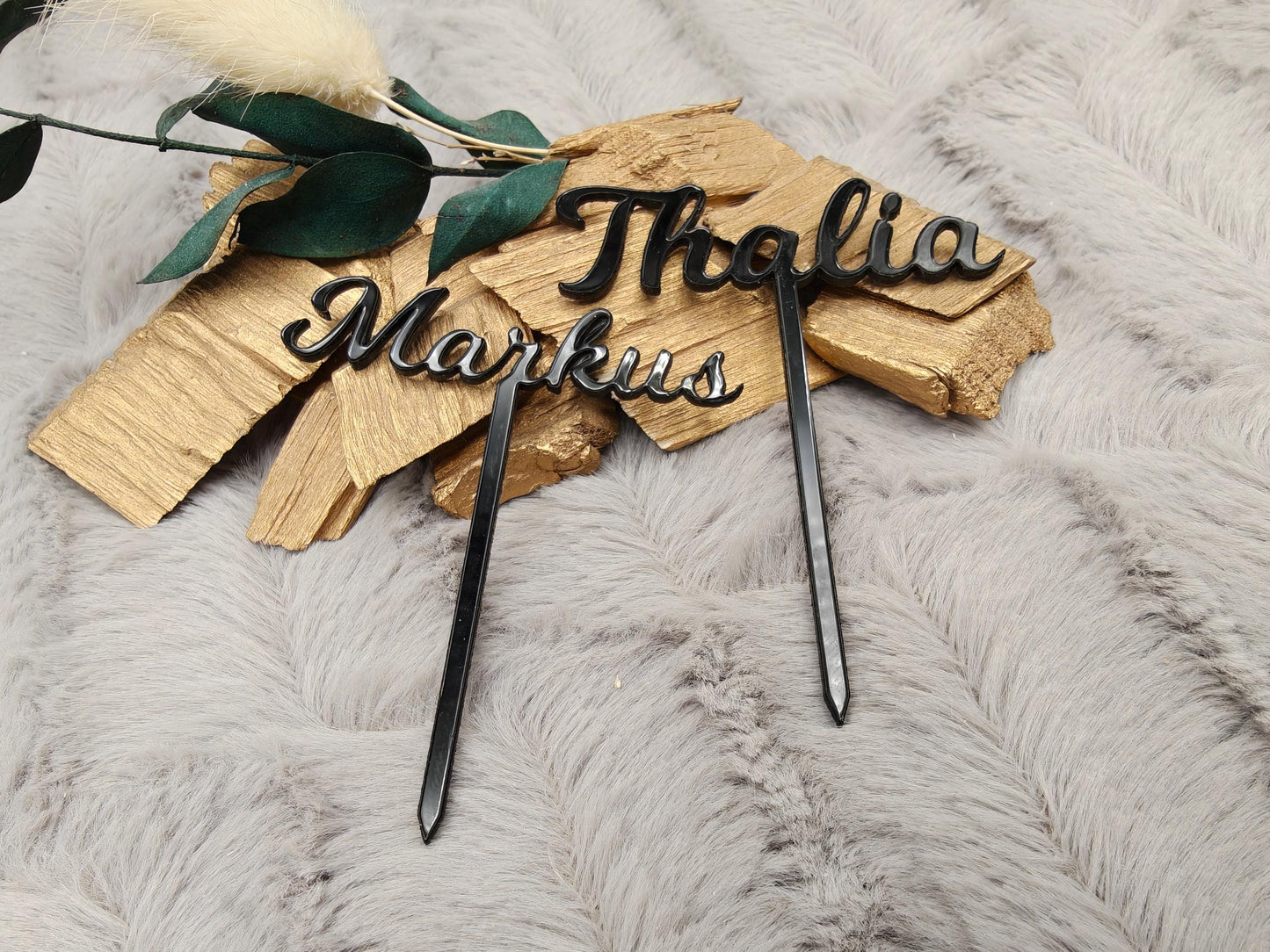 Caketopper Acryl personalisiert mit Namen für Cupcakes Muffins Minitörtchen Cake Topper konturgeschnitten