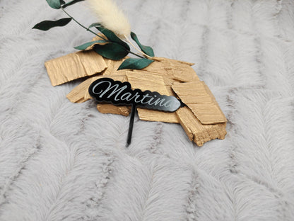 Caketopper Acryl personalisiert mit Namen für Cupcakes Muffins Minitörtchen Cake Topper