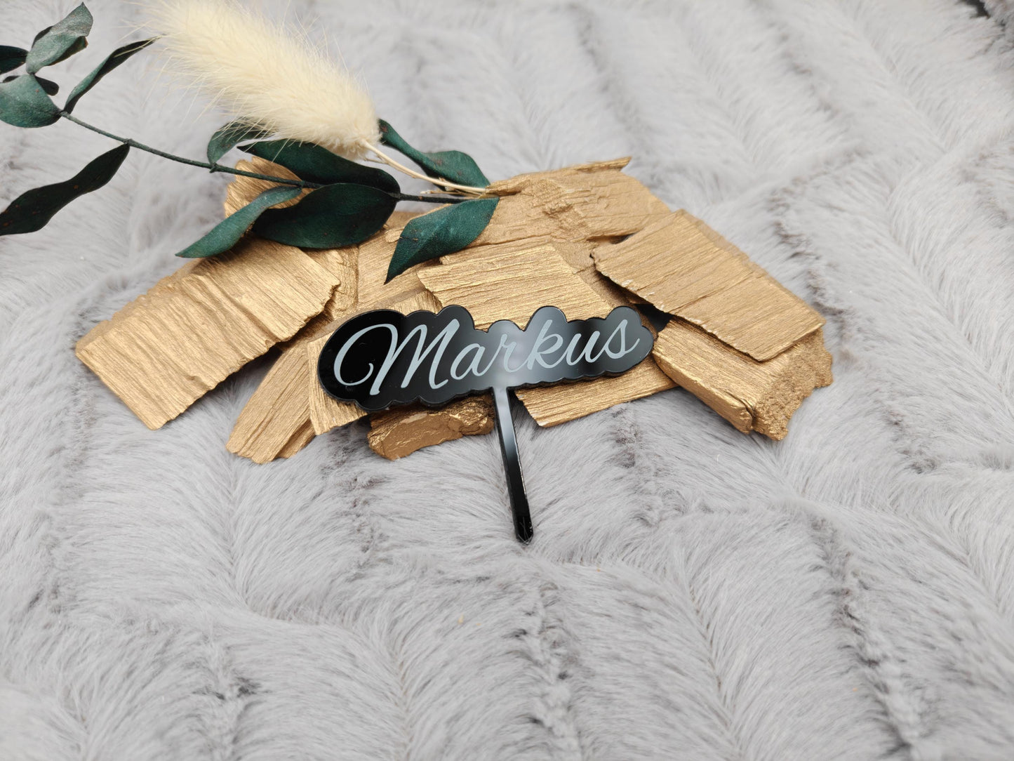 Caketopper Acryl personalisiert mit Namen für Cupcakes Muffins Minitörtchen Cake Topper