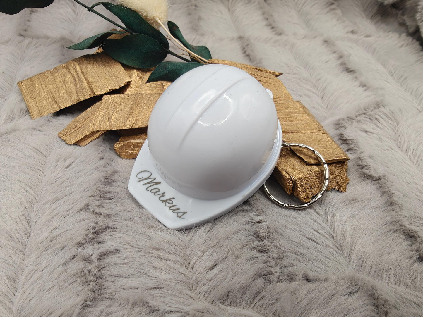 Schlüsselanhänger Schutzhelm mit Flaschenöffner mit individueller Gravur 4 Farben verfügbar personalisiert Geschenk