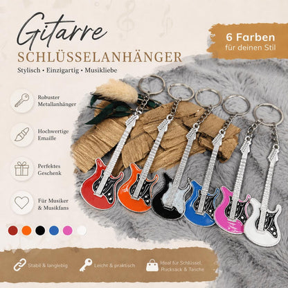 Schlüsselanhänger personalisiert Gitarre mit Gravur 70x26x1,6mm Geschenk