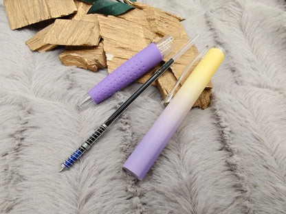 Gelschreiber personalisiert zarter Farbverlauf gummierter Griff mit Gravur Kuli Stift Gastgeschenk Geschenk