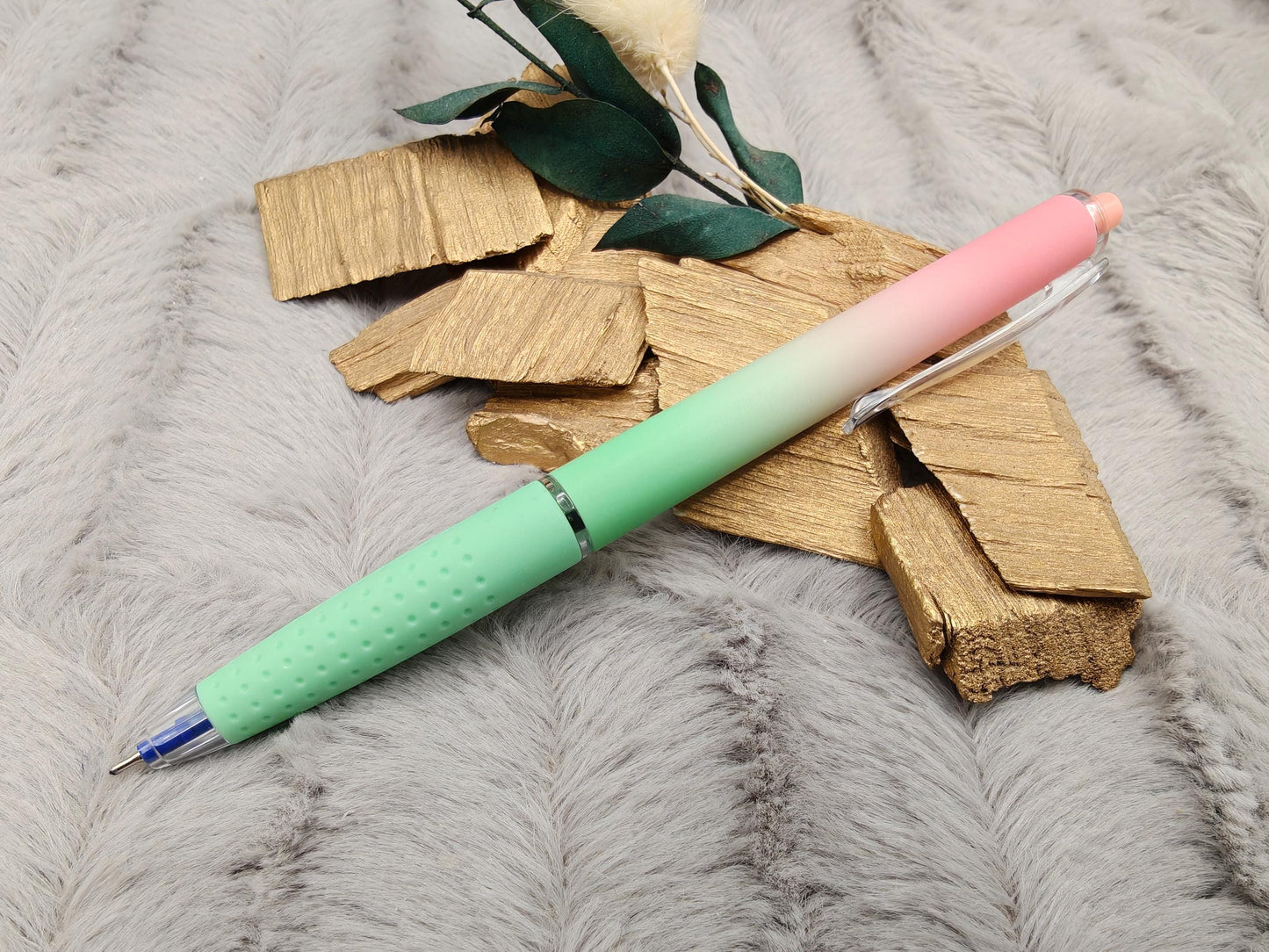 Gelschreiber personalisiert zarter Farbverlauf gummierter Griff mit Gravur Kuli Stift Gastgeschenk Geschenk