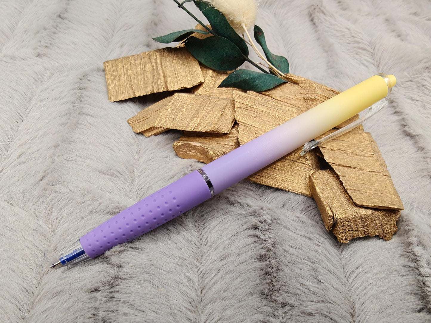Gelschreiber personalisiert zarter Farbverlauf gummierter Griff mit Gravur Kuli Stift Gastgeschenk Geschenk