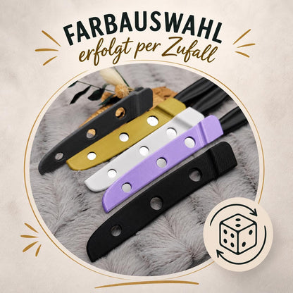 Personalisiertes Küchenmesser mit Gravur | Tomatenmesser Edelstahl 11 cm | Frühstücksmesser mit Name & 3D-gedruckten Klingenschutz