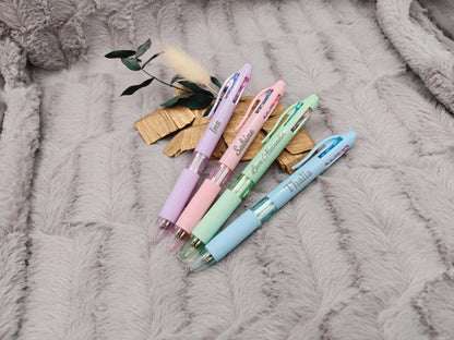 Personalisierter Kugelschreiber 4 Farben mit Name Gravur  4-in-1 Stift mit Wunschtext  Geschenkidee Büro & Lehrer  Farbstift Gelstift