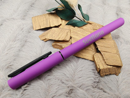 Gelschreiber personalisiert 8 verschiedene Farben gummierter Griff mit Gravur Kuli Stift Gastgeschenk Geschenk Kugelschreiber