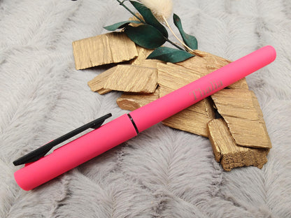 Gelschreiber personalisiert 8 verschiedene Farben gummierter Griff mit Gravur Kuli Stift Gastgeschenk Geschenk Kugelschreiber