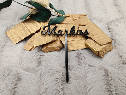 Caketopper Acryl personalisiert mit Namen für Cupcakes Muffins Minitörtchen Cake Topper konturgeschnitten