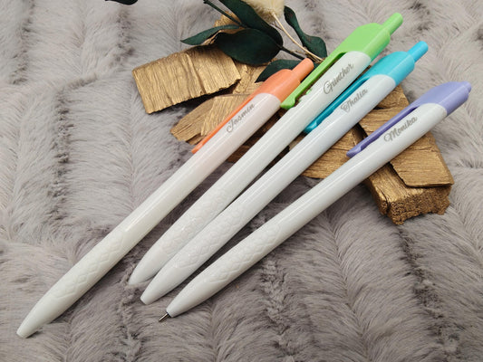 Kugelschreiber personalisiert 4 verschiedene Farben mit Gravur Kuli Stift Gastgeschenk Geschenk Kugelschreiber