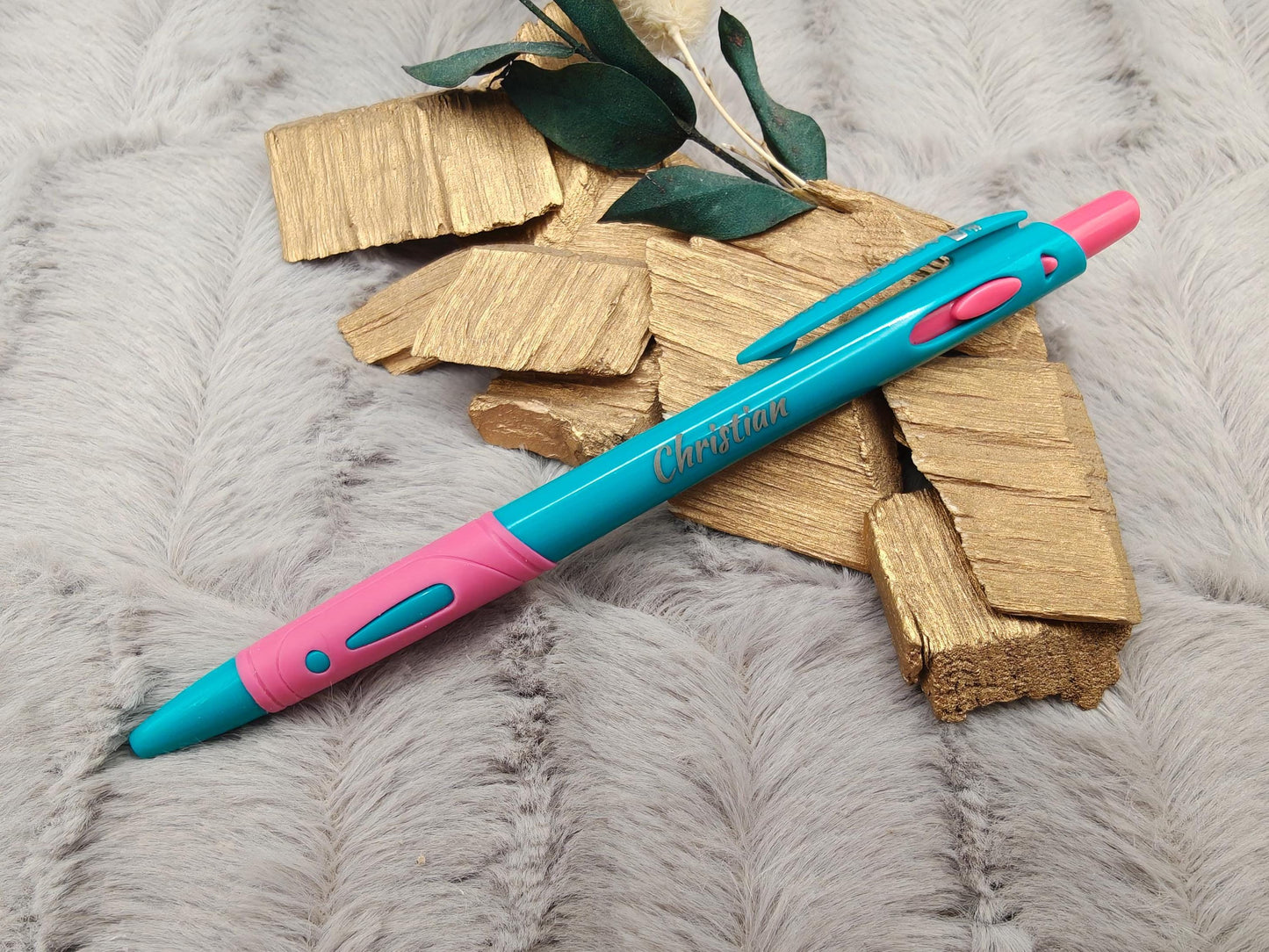 Gelschreiber personalisiert 4 schöne Farben gummierter Griff mit Gravur Kuli Stift Gastgeschenk Geschenk Kugelschreiber