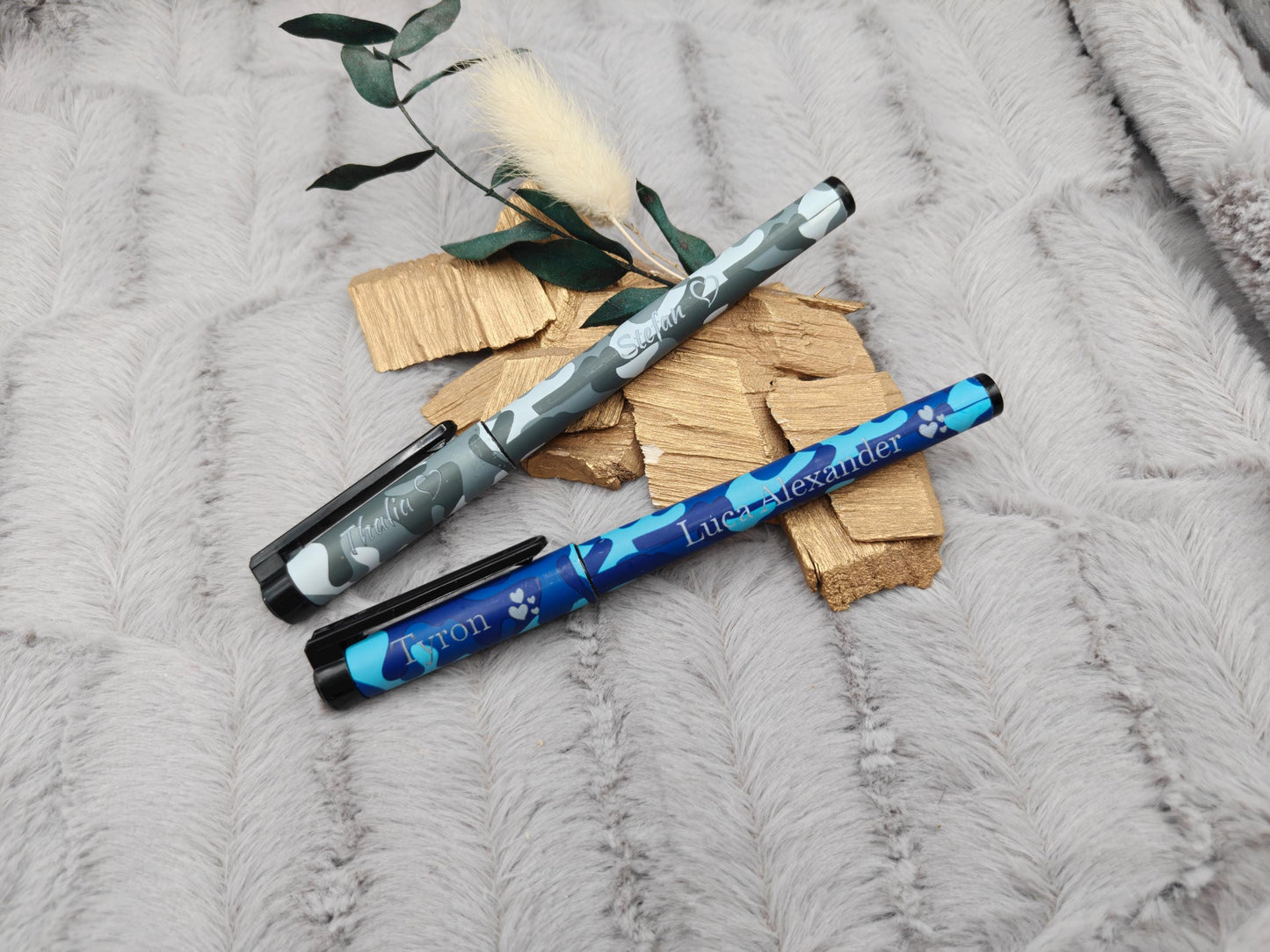 Gelschreiber personalisiert Camouflage Muster mit Gravur Kuli abnehmbare Kappe Stift Gastgeschenk Geschenk Kugelschreiber