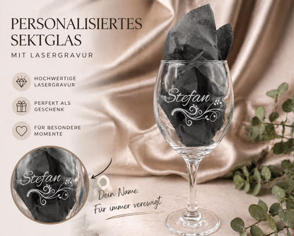 Weinglas mit Gravur personalisiert Glas Trinkglas 250ml mit individueller Gravur