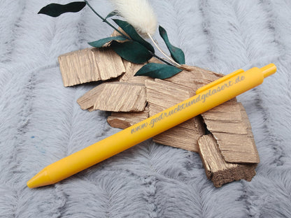 Gelschreiber personalisiert 10 Farben samtige Oberfläche mit Gravur Kuli Stift Gastgeschenk Geschenk Kugelschreiber