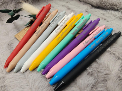 Gelschreiber personalisiert 10 Farben samtige Oberfläche mit Gravur Kuli Stift Gastgeschenk Geschenk Kugelschreiber