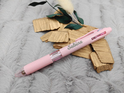 Personalisierter Kugelschreiber 4 Farben mit Name Gravur  4-in-1 Stift mit Wunschtext  Geschenkidee Büro & Lehrer  Farbstift Gelstift