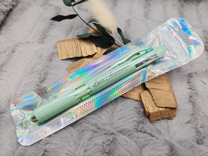 Personalisierter Kugelschreiber 4 Farben mit Name Gravur  4-in-1 Stift mit Wunschtext  Geschenkidee Büro & Lehrer  Farbstift Gelstift