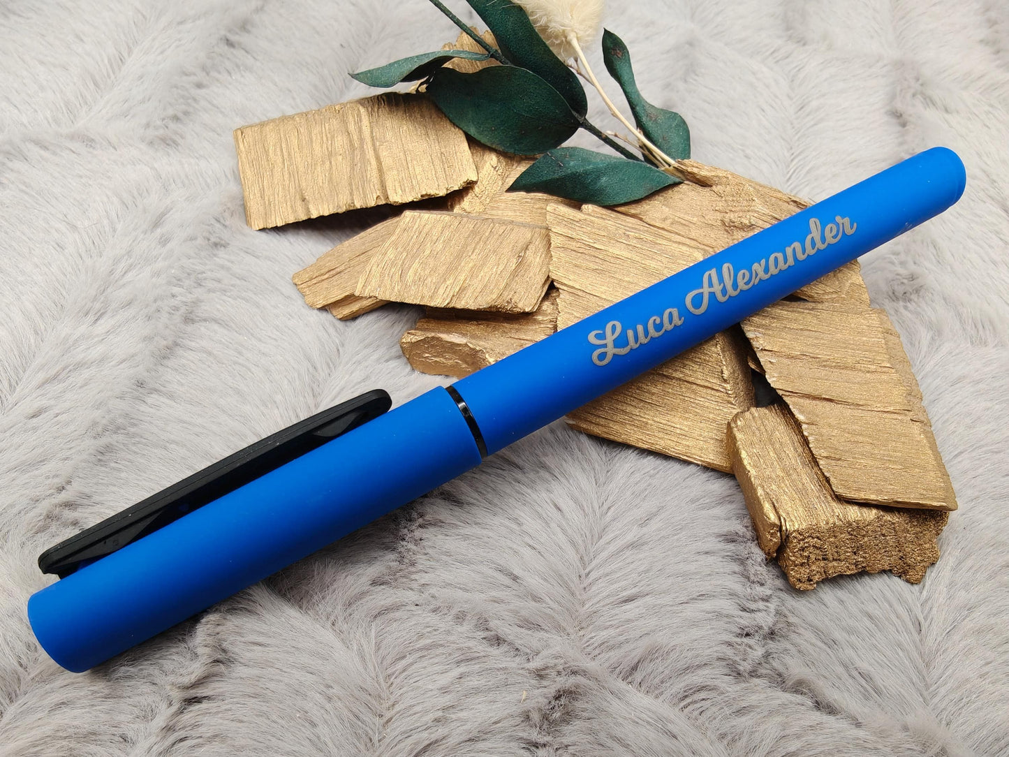 Gelschreiber personalisiert 8 verschiedene Farben gummierter Griff mit Gravur Kuli Stift Gastgeschenk Geschenk Kugelschreiber
