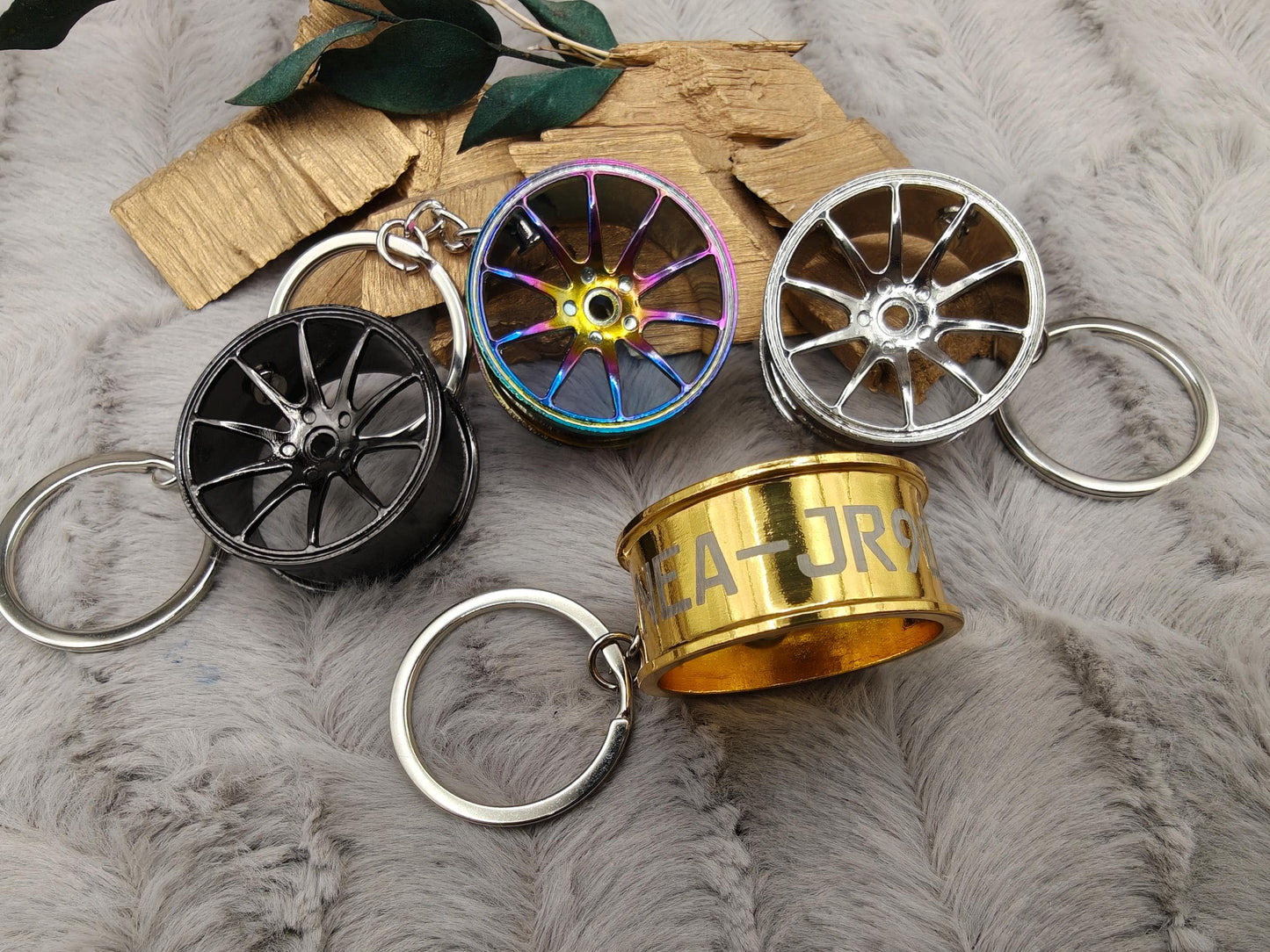 Felgen Schlüsselanhänger personalisiert | Auto Tuning Geschenk mit Gravur | Alufelge Anhänger Schlüsselbund | KFZ Zubehör für Autofahrer
