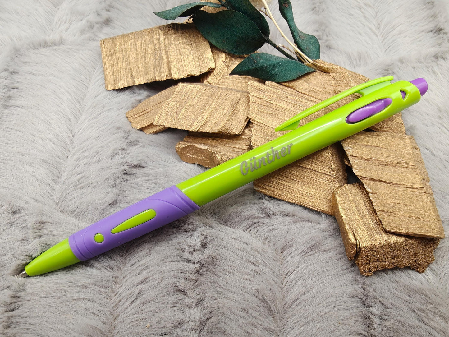 Gelschreiber personalisiert 4 schöne Farben gummierter Griff mit Gravur Kuli Stift Gastgeschenk Geschenk Kugelschreiber