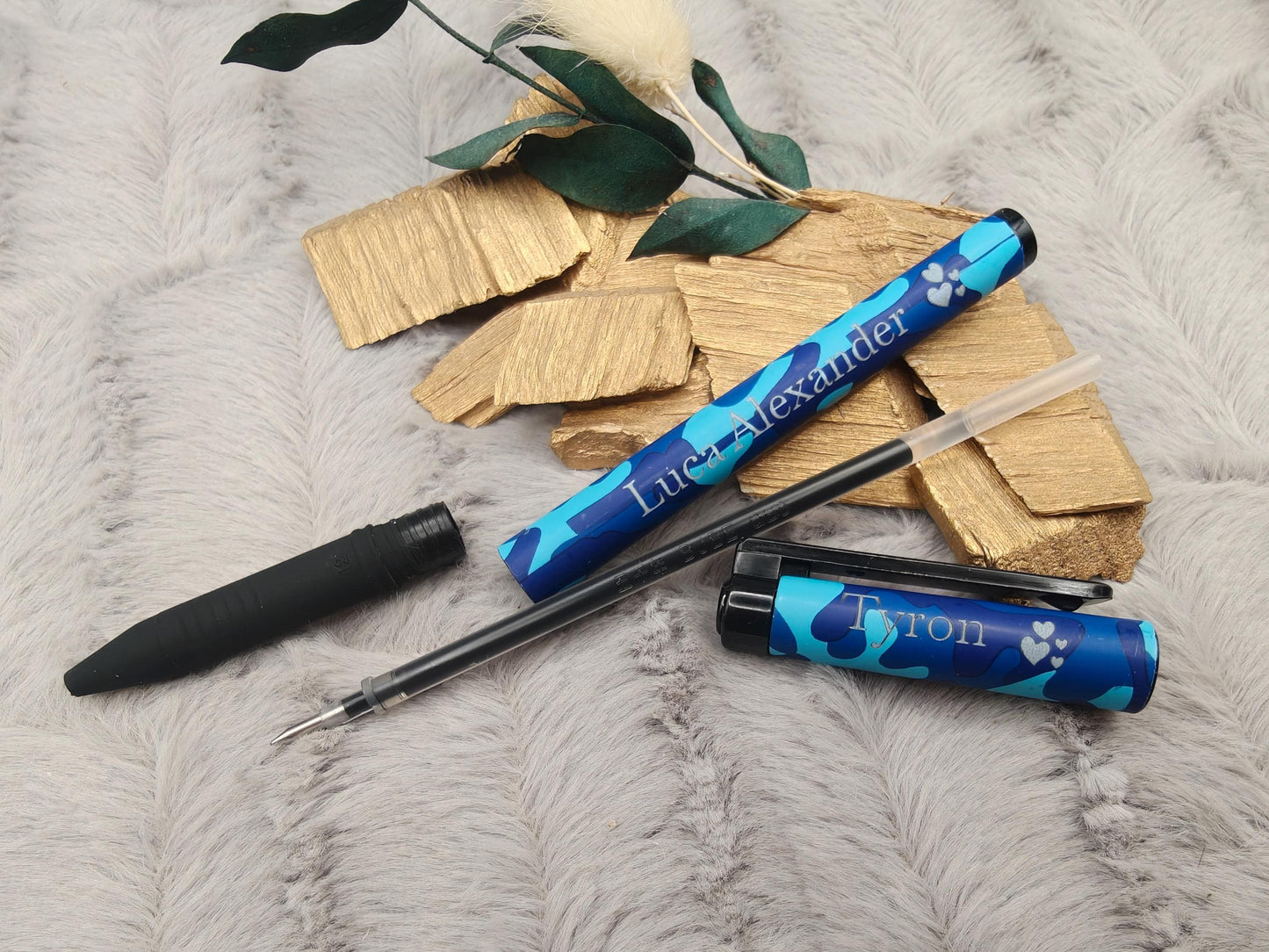 Gelschreiber personalisiert Camouflage Muster mit Gravur Kuli abnehmbare Kappe Stift Gastgeschenk Geschenk Kugelschreiber