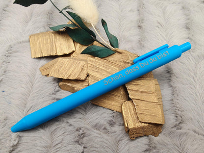 Gelschreiber personalisiert 10 Farben samtige Oberfläche mit Gravur Kuli Stift Gastgeschenk Geschenk Kugelschreiber