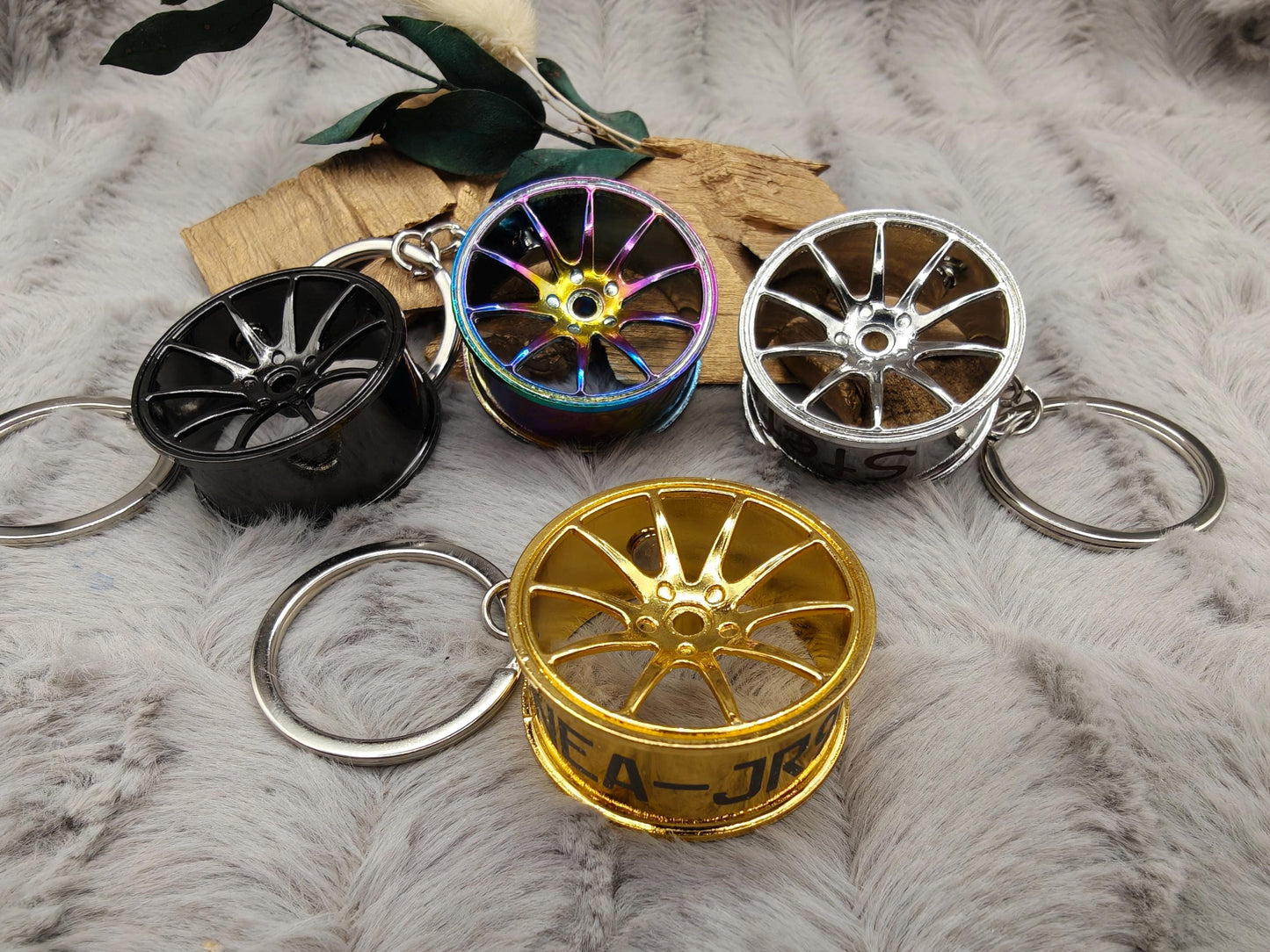 Felgen Schlüsselanhänger personalisiert | Auto Tuning Geschenk mit Gravur | Alufelge Anhänger Schlüsselbund | KFZ Zubehör für Autofahrer